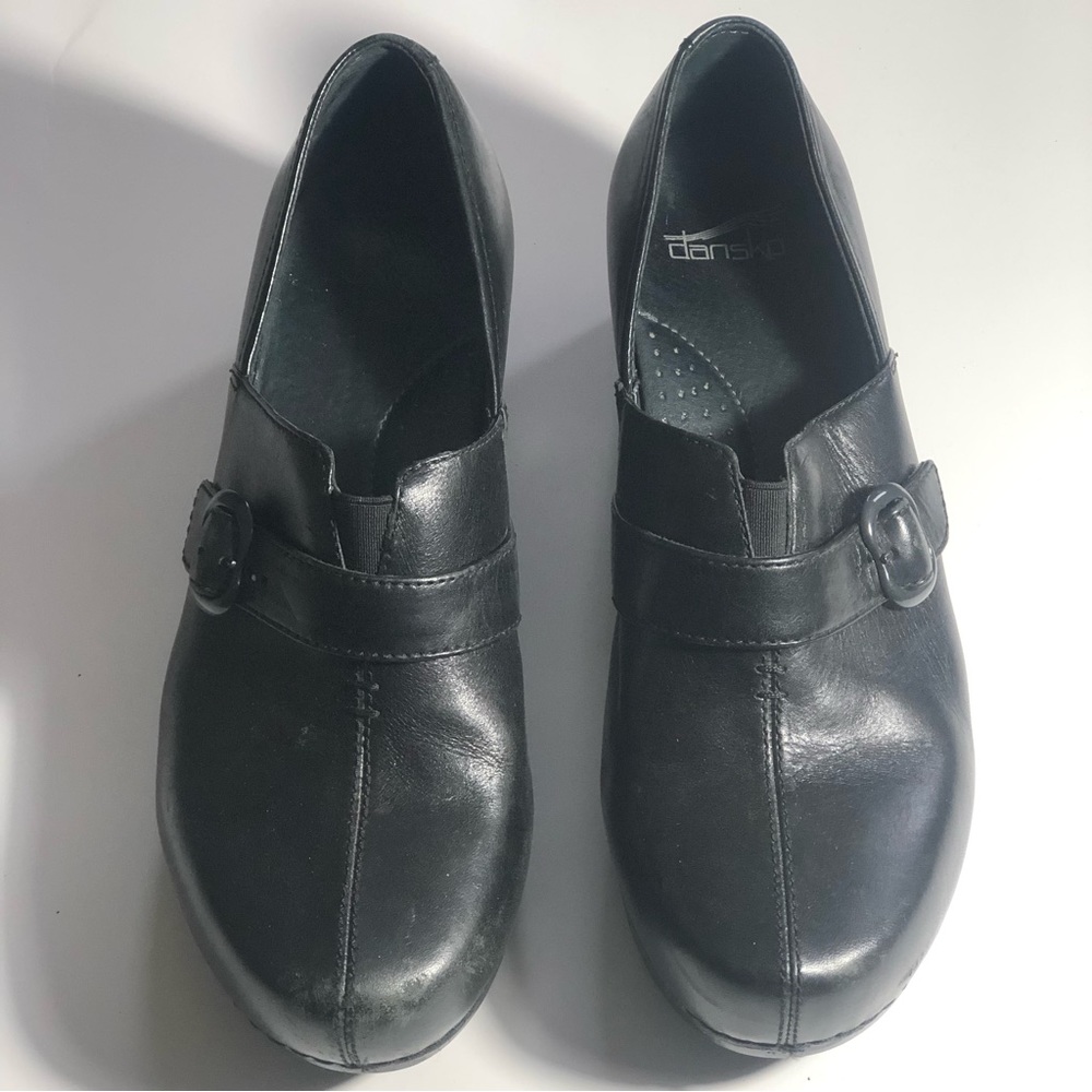 Dansko leather upper wedges.side buckle size 40